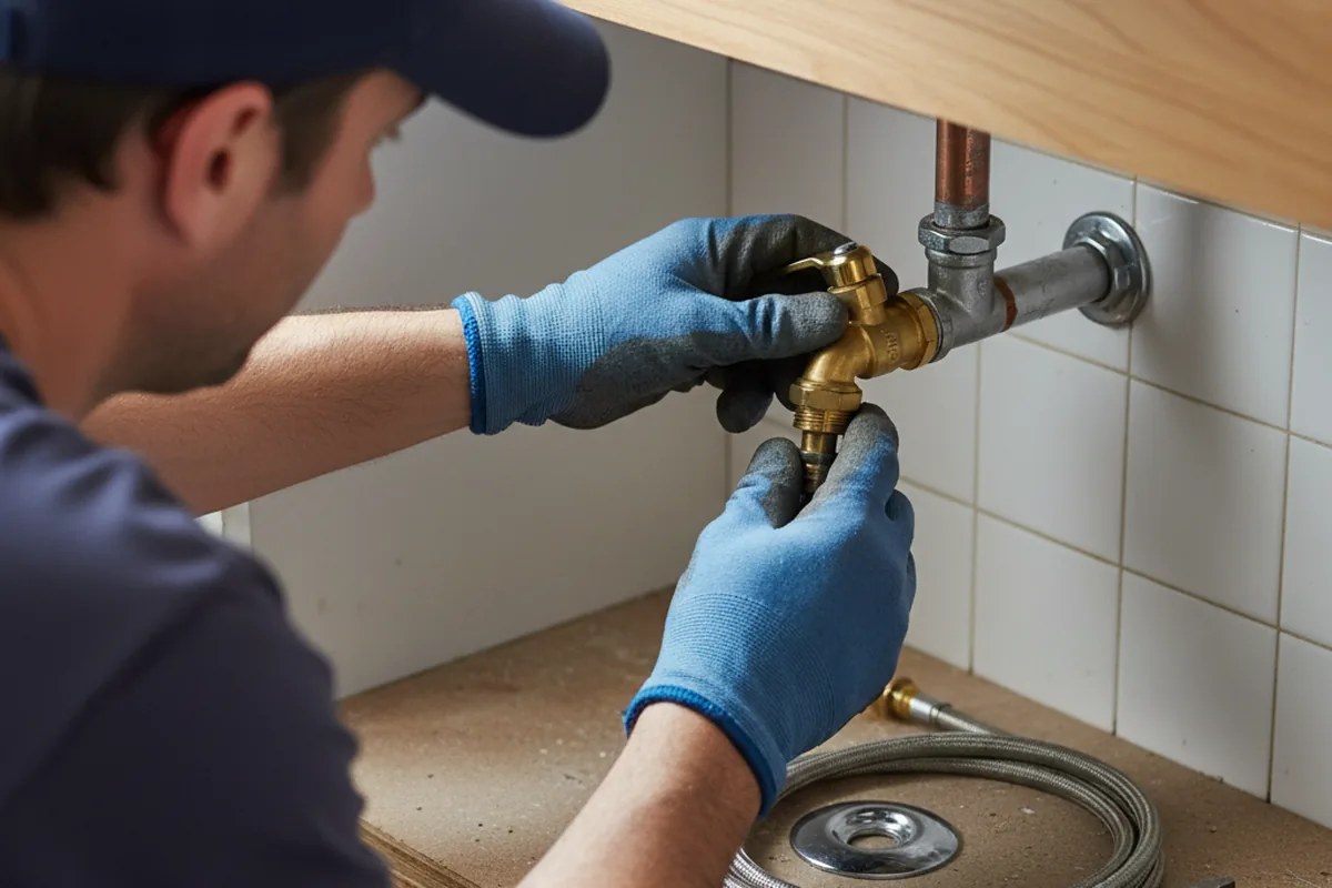 Shutoff valve and fitting work during Emergency Plumbing in Prairie Village